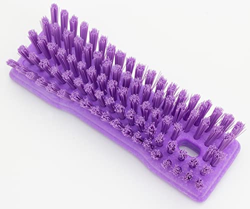 Image of SPARTA Comfort Grip Scrub Brush Hand Brush for Bathroom, Kitchens, Countertop, Plastic, 8 Inches, Purple