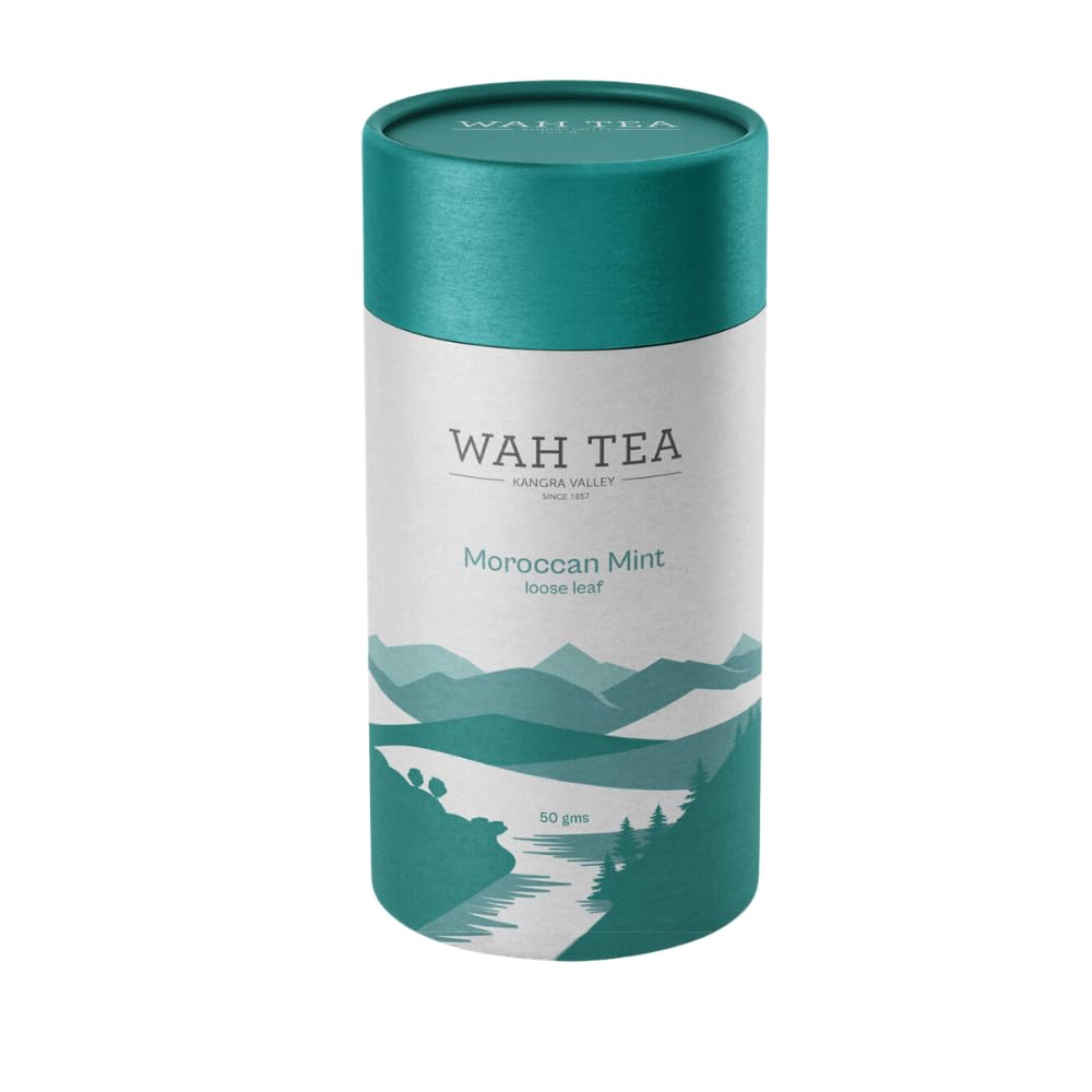 Wah Tea Moroccan Mint Leaves | Zero Calories | Hand-Plucked Leaf | Anti-Oxidants & Pesticide Free | 50g
