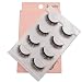 DAODER Short Mink Lashes Natural False Eyelashes Lightweight Reusable Thin Fake Eyelashes for Daily Wear 4 Pairs