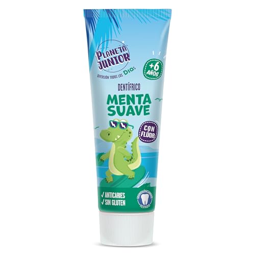 DIA PLANETA JUNIOR pasta dentífrica para niños menta suave tubo 75 ml