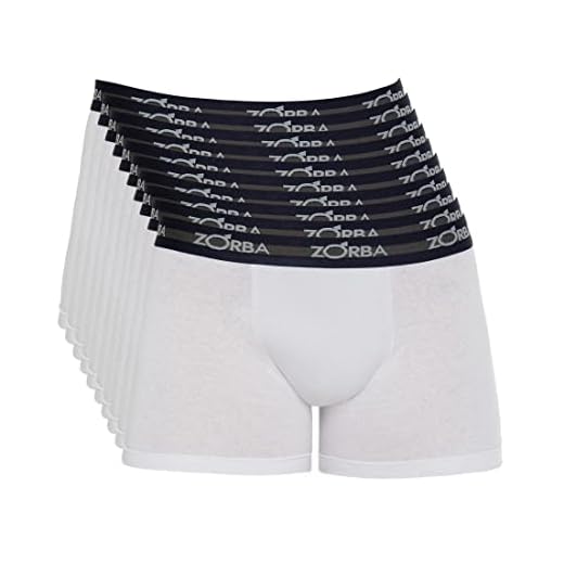 Kit com 10 Cuecas Zorba Boxer Algodão Max 702 Branco - P