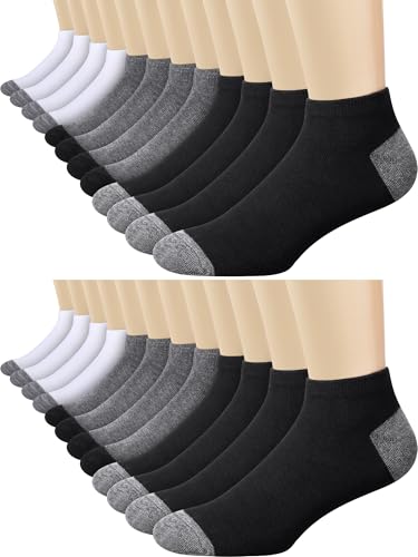 Image of Foaincore 60 Pairs Ankle Socks Bulk for Men Women, Low Cut Breathable Cushioned Athletic Running No Show Socks Multipack