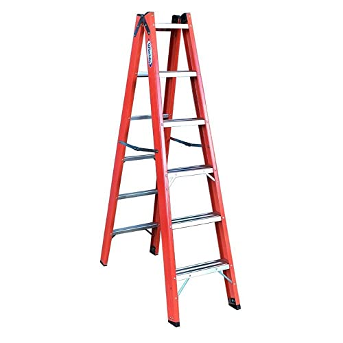 Escada Tesoura Residencial em Alumínio/Fibra Duplo Acesso Linha Profissional 1,80M TAFD6 - WBertolo