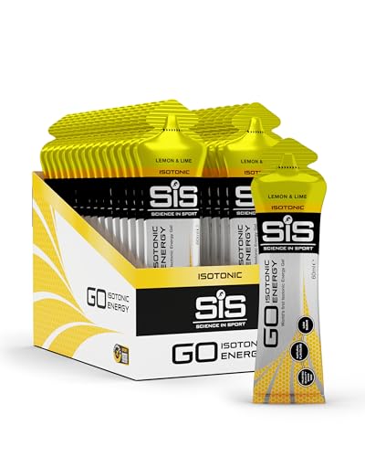 Science in Sport | SiS Go Isotonic Energy Gel | 0.6g Sugar & 22g Carbohydrates per Gel | Vegan | Digestible & Practical | Consumed Without Water | Informed Sport Tested | Lemon & Lime, 30 x 60ml Gels