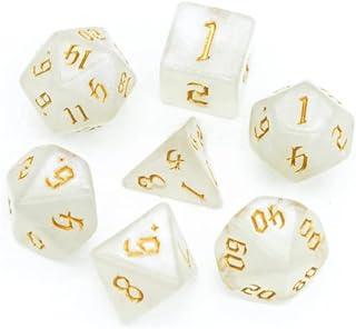 Healing Light Cleric Dice Set - Healer DND Dice Set - Dungeons and Dragons Dice Healing Light Polyhedral Dice Set - Dice for Dungeons and Dragons and Tabletop RPGs