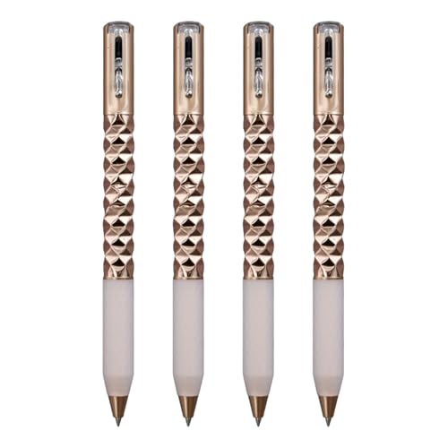 Bolígrafos de deformación geométrica pack x4 oro