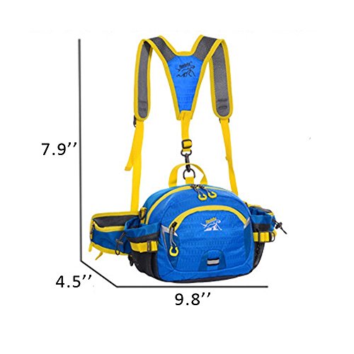 SINOKAL Multifunctional Military Style Canvas Waist Pack Bag Water Resistant Bum Bag with Water Bottle Holder for Running Hiking Cycling Climbing Camping Travel - Image 7