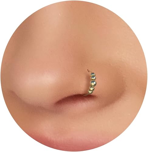 Miniatura 12 de Anillo de nariz de ópalo para piercing