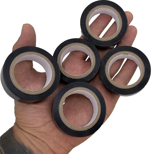 Image of 8502 Pk25 General Electrical Tape Black PVC Rolls 10 Meter Each Flame Retardant Adhesive Stretch for Wiring Bundling Sealing Black Electric Tape for Automotive Wire Repair Cable Wrap
