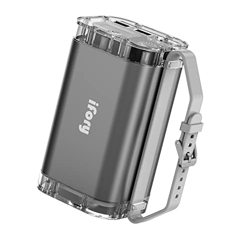 iFory Portable Power Bank 40000mAh, 100W PD Dural Charging, 2 USB-C+2 USB-A Ports Potable Power Bank with See-Through LCD Display, IP67 Waterproof Battery Pack for MacBook Pro/iPhone/ipad and More Cover