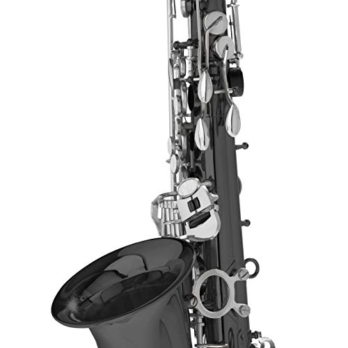 mendini by cecilio alto saxophone for beginners with tuner mouthpiece case 10 reeds grease cleaning cloth amp rod gloves strap book black silver