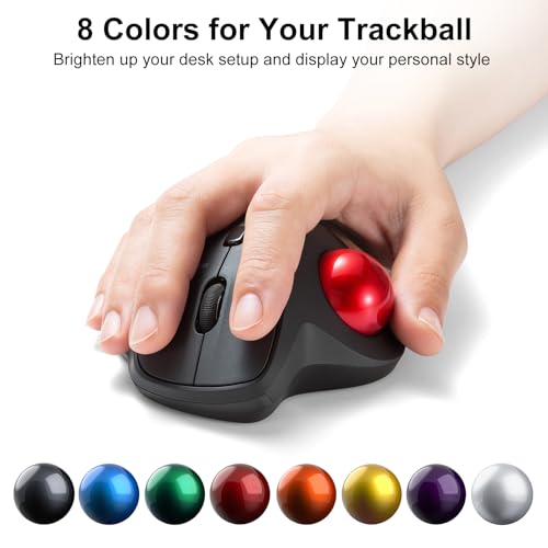 Image of SANWA Small Trackball 34mm /1.34in, Replacement Ball for Logitech M575, M570, MX Ergo, ELECOM, Kensington, Perixx, and Other Compatible Trackball Mice, Glossy Silver