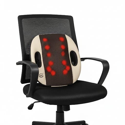 Image of GHK H90 Shiatsu Back, Neck, Calf 12 Ball Multifunction Massager Cushion Machine for Car, Home & Office Use Car Charger & Electric Charger Inclusive (Multicolour)