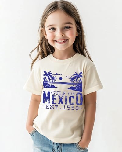 Gulf of Mexico T Shirt for Toddler Boys Girls, Kids Stay Salty and Resist T-Shirts 1550, 2-8T Short Sleeve Tee3