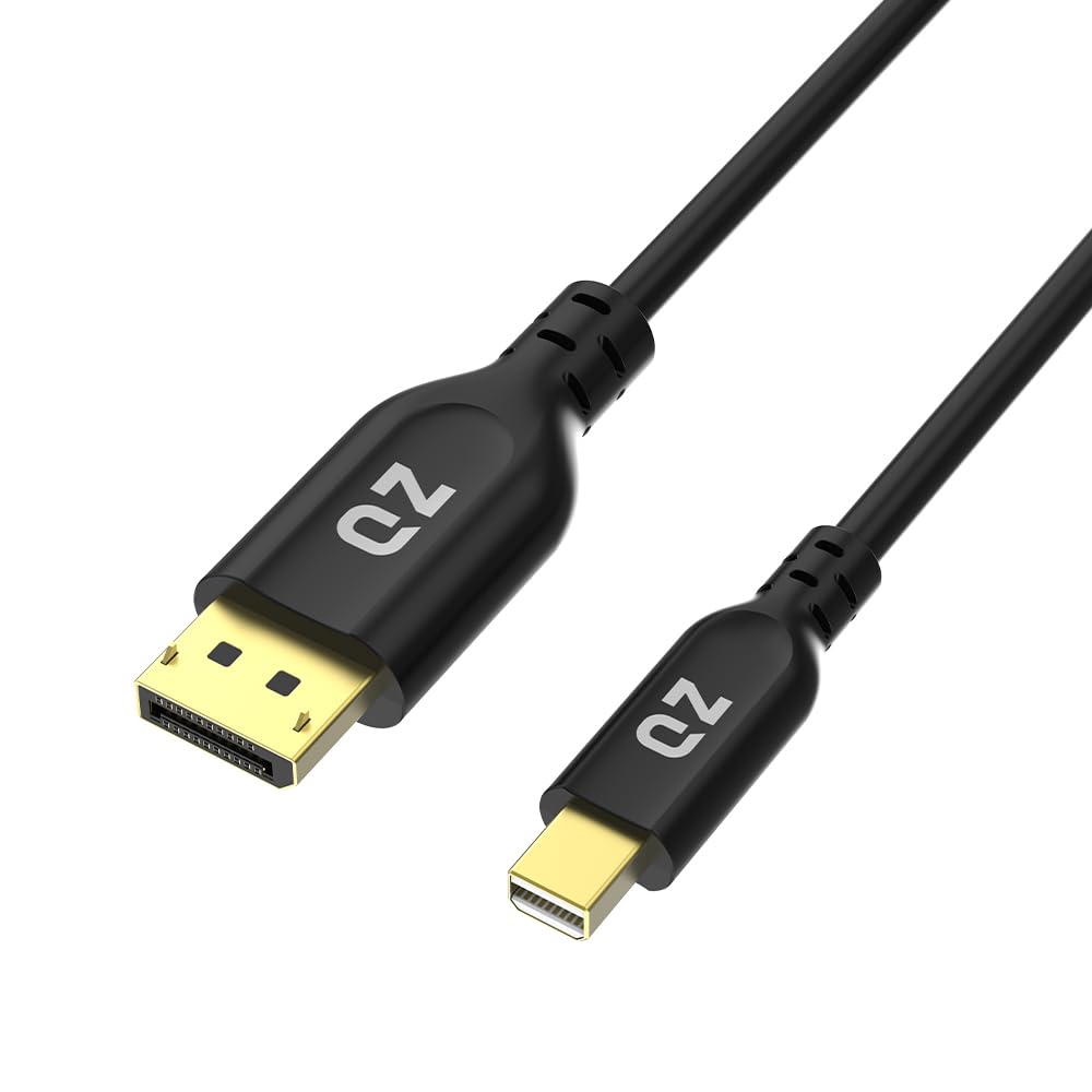 QZ Mini DisplayPort to DisplayPort Cable, DisplayPort to Mini DisplayPort Cable, Mini DP to DP Cable, DP to Mini DP Cable, Bidirectional, 8K 60Hz, 1.8 Meter, Black (Thunderbolt 1/2 Port Compatible) (B09VYXM1QC) Amazon Price History, Amazon Price Tracker