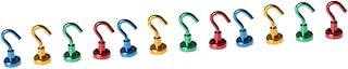 Mobestech Magnetic Hooks Heavy Duty 12 Pcs Hooks Magnetic Hooks Circular Hook Hanger Coat Hanger Heavy Office Ceiling Hooks