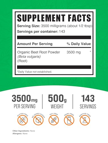 Bulksupplements BEET500 Organic Beet Root Powder thumb #1