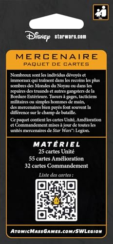 Asmodee, Star Wars: Legion, Mercenary (Card Pack), Mercenary Cards, AMG, Board games, Miniatures Game, 2 Players, 14 + - Image 3