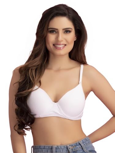 Image of Clovia Women's Cotton Rich Padded Underwired Multiway T-Shirt Push-Up Bra