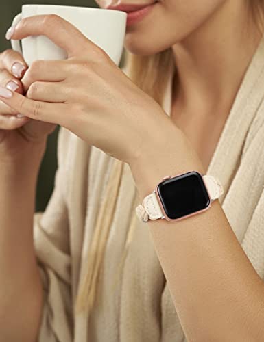 Image of Wearlizer Stretchy Braided Band Compatible with Apple Watch Bands Women