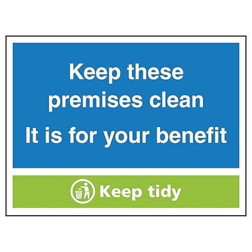 Panneau Keep These Premises Clean en plastique rigide 600x450mm pour signalisation