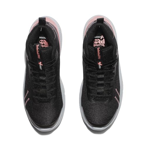 Image of Timberland PRO Women's Setra Mid Composite Safety Toe Industrial Athletic Work Shoe, Black /Grey /Rose-2024 NEW, 6 W US