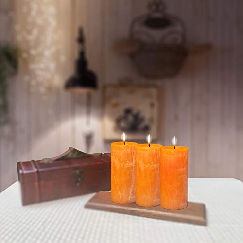 Simply Soson 3X3 Inch Orange Candles Pillar thumb #4