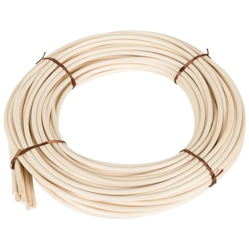 Rouleau de rotin naturel Spline 250g/rouleau 5mm rond, canne de réparation pour chaise en rotin,...