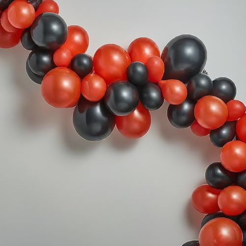 Image of AMFIN (Pack of 32) Happy Halloween Party Death God Foil Balloons - Black & Red