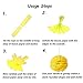 Recosis Hanging Paper Fan Set, Tissue Paper Pom Poms Flower Fan and Honeycomb Balls for Birthday Baby Shower Wedding Festival Decorations - Yellow
