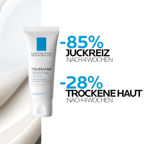 La Roche Posay Gesichtscreme, Für zu Allergien neigende Haut, Reduziert Rötungen, Mit Sphingobioma und Neurosensine, Ohne Duftstoffe und Alkohol, Dermallergo Creme, Toleriane, 40 ml