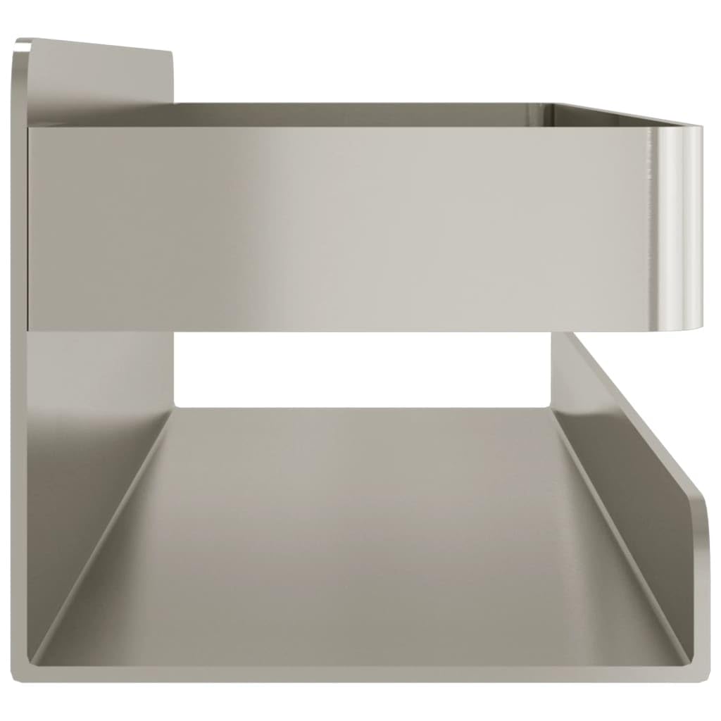 Mensola doccia in acciaio inox spazzolato 304 23x6,5x6 cm con spazio di archiviazione versatile, adesivo autoadesivo e montaggio a vite, salvaspazio per bagno, cucina, ufficio e soggiorno