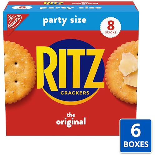 Image of RITZ Original Crackers, Snacks for Kids and Adults, Bulk Lunch Snacks, Party Size, 6-27.4 oz Boxes