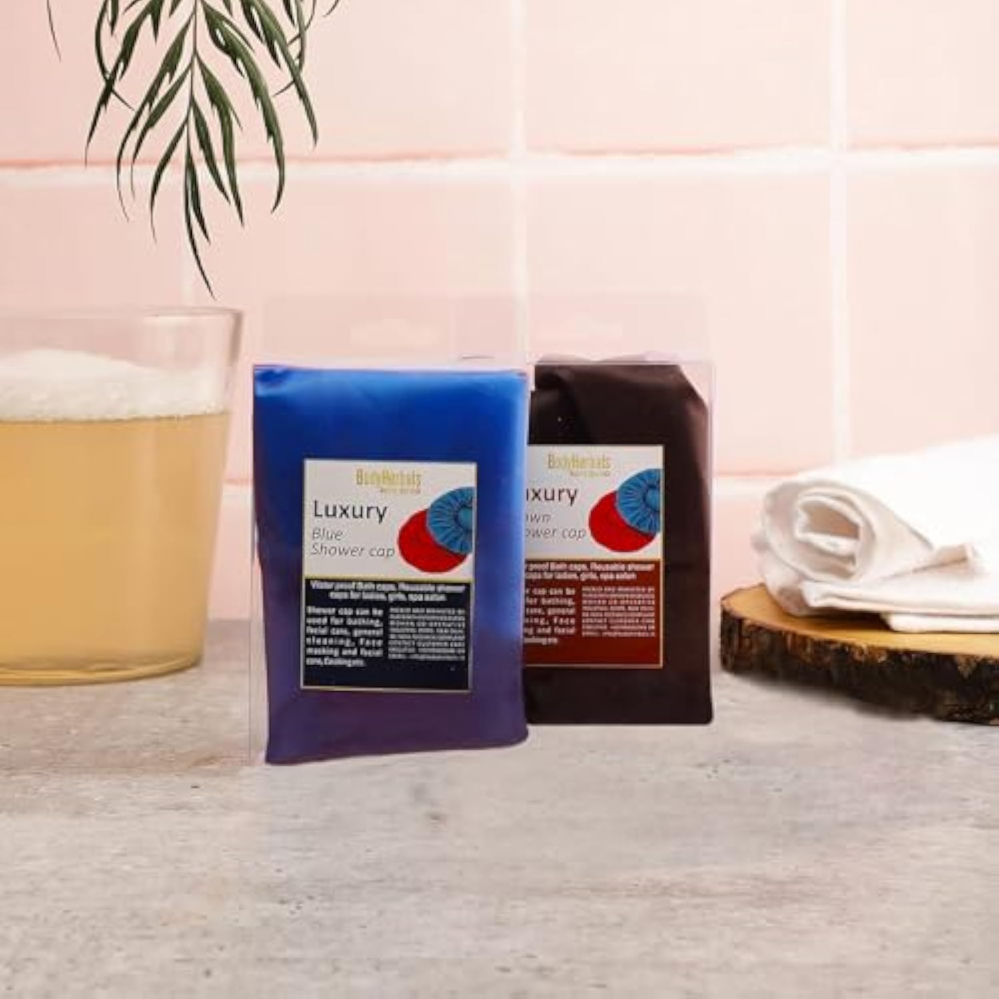Reusable Shower Caps in Zip Bag, Waterproof for All
