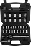 AmazonBasics Mechanic Socket Tool Kit Set With Case - Set of 40