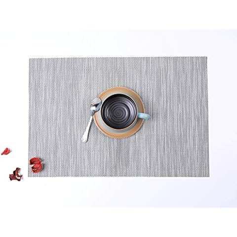 SUNSHINE FASHION Placemats,Placemats for Dining Table,Heat-Resistant Placemats, Washable PVC Table Mats,Kitchen Table mats Set of 4 Cover