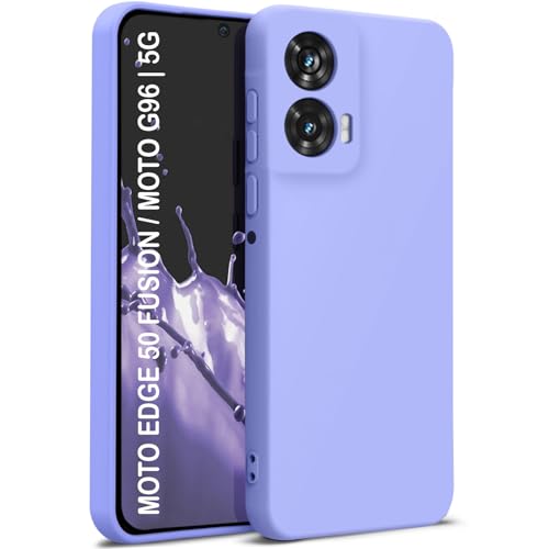 Image of TRUEUPGRADE Liquid Silicone Designed Back Case Cover for Motorola Moto G96 5G | Microfiber Inside, Full Protection | Bumper Back Cover Case for Motorola Moto G96 5G - Purple
