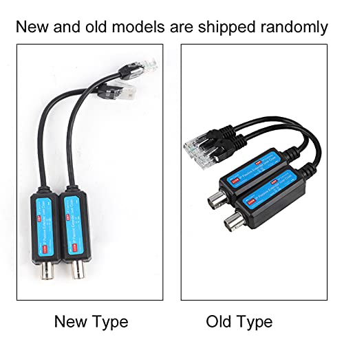 Wakects Ethernet-zu-Koaxial-Adapter, 1 Paar Ethernet über Koaxial, 10/100 Mbit/s 1-Kanal-Passiv-IP-Netzwerk-Koaxial-Sender-Empfänger-Extender für NVR-IP-Kamera