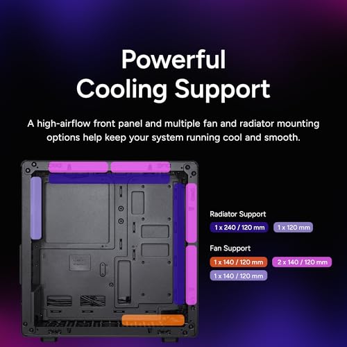 Image of Cooler Master Q300L V3 Micro-ATX PC Case, High Airflow, Tempered Glass | 366mm Graphics Card Support, 240mm AIO Support, Micro-ATX Motherboard, Magnetic Dust Filters, Customizable Modular I /O Panel