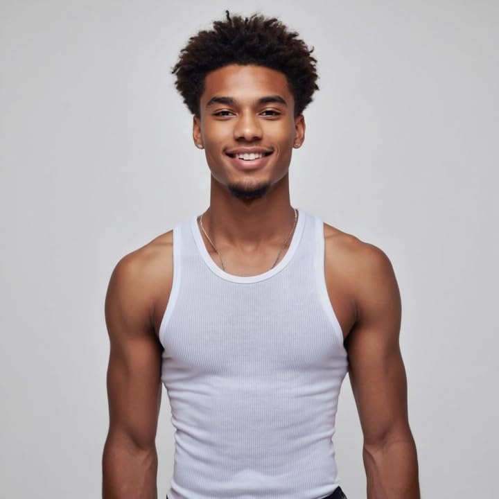 Mody Men's Undershirt Ribbed Tank Top, Crew Neck Cotton Mens Tank Tops, White Cotton Undershirt, Tagless Muscle Shirt 6 Pack - Image 2