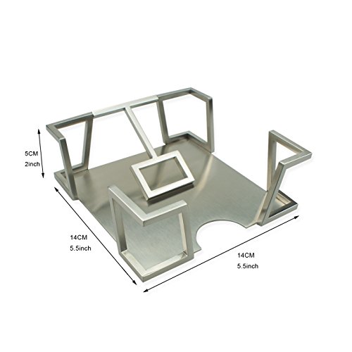 ArtsOnDesk Modern Art Cocktail Napkin Holder st215 Stainless Steel Satin Finish Patent Applying for Cocktail Beverage Crystalware Paper Napkin Holder Dispenser Organizer Christmas Thanksgiving Gift.