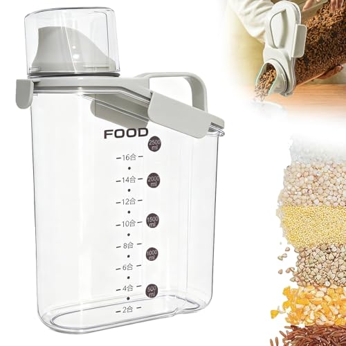 LINLINOI 2 8L Luftdichte Vorratsdosen Set Frischhaltende Schüttdosen mit Deckel Lebensmittelaufbewahrungsbox für Getreide Cornflakes Müsli & Mehl | Küchenvorratsbehälter