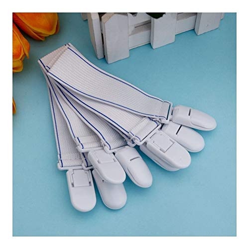 DHDHWL Tendeur de draps 12PCS / Set Clips Feuille Lit Réglable Couverture Grippers Porte-Matelas Couette Couverture Fastener Sangles De Fixation Ceinture Résistant Au Glissement #VH