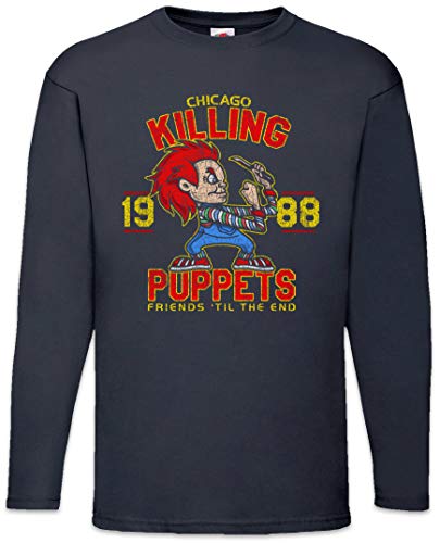 Killing Puppets T-Shirt à Manches Longues Vêtement Streetwear Noir en Coton