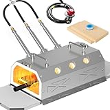 Nelyrho 2600℉ Triple Burner Propane Forge, 3 Burner Blacksmith Forge Kit, Large Capacity Gas Forge for DIY Knife & Sword Making, Metal Welding