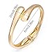 Stacked Bracelets for Women, 18K Gold Fashion Chunky Cuff Bangles for Women, Plated Stainless Steel Jewelry Vintage Arm Cuff Bracelets for Niece Granddaughter