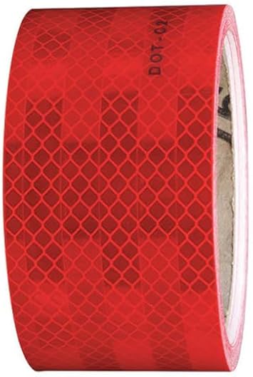 4" Wide x 10 Foot Long Roll of 3M DOT Diamond Grade Conspicuity Solid Red Reflective Sheeting Safety Tape 983-72ES