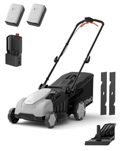 Image of Litheli 18 inch Cordless Lawn Mower, 2 * 5.0Ah Electric Mower Battery Powered