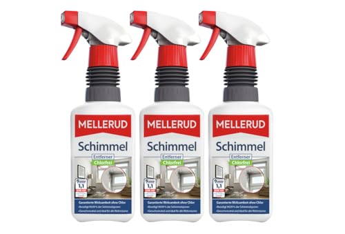 MELLERUD Schimmel Entferner | Set 3 Stück á 0,5 l | Chlorfrei | Gegen Schimmel