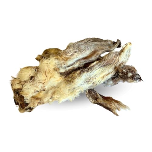 BVS Vet Shop | Orecchie di coniglio con pelo per cani | Snack 100% naturale senza conservanti né coloranti | 1 unità x 110 g